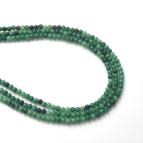 Kosmochlor + Jade Bead, Runde, forskellig størrelse for valg, grøn, nikkel, bly & cadmium fri, Hole:Ca. 1mm, Solgt af Strand