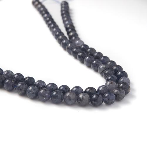 Gemstone Jewelry Beads Iolite Round DIY dark purple Sold By Strand