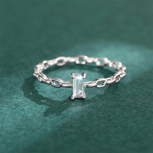 Kubisk Circonia Micro bane messing Ring, forskellig størrelse for valg & Micro Pave cubic zirconia & for kvinde, Solgt af PC