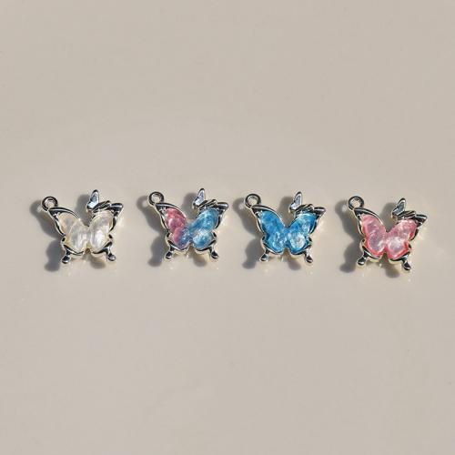 Zinc Alloy Rhinestone Pendants Butterfly DIY & with rhinestone Sold By Bag