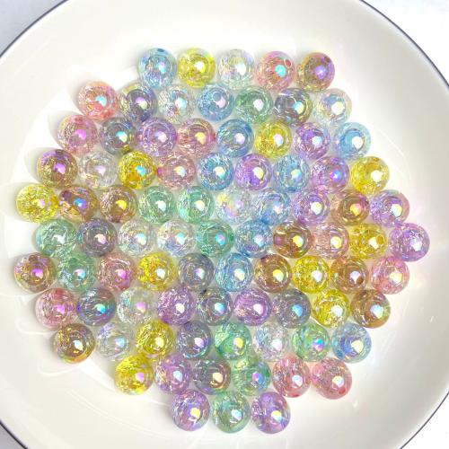 Resin Jewelry Beads Round UV plating DIY Approx Sold By Bag