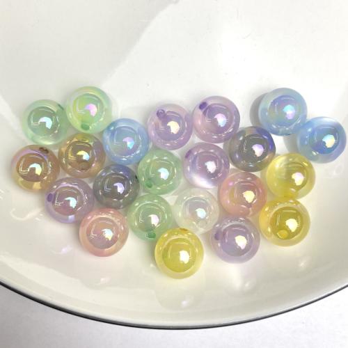 Resin Jewelry Beads Round UV plating DIY Approx Sold By Bag