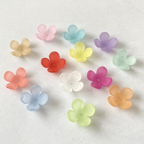 Frosted Acrylic Beads Flower injection moulding DIY 14mm Approx Sold By Bag