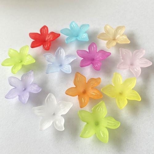 Frosted Acrylic Beads Flower injection moulding DIY 29mm Approx Sold By Bag