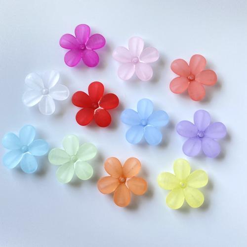 Frosted Acrylic Beads Flower injection moulding DIY Sold By Bag