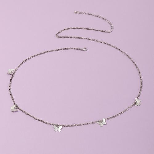 Körperschmuck-Kette, Zinklegierung, plattiert, Modeschmuck, keine, frei von Nickel, Blei & Kadmium, verkauft von PC