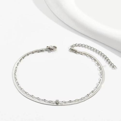 Zink Alloy Anklet, med 5cm extender kedja, plated, mode smycken & med strass, fler färger för val, nickel, bly och kadmium gratis, Längd 20 cm, Säljs av PC