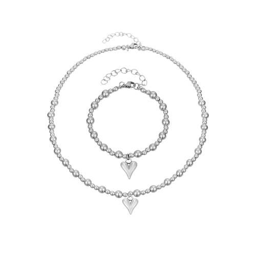 Zinc Alloy Jewelry Sets silver color plated fashion jewelry silver color nickel lead & cadmium free Sold By PC