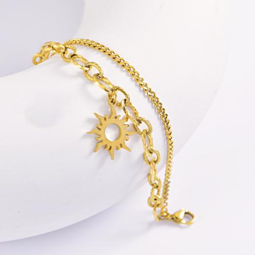 Stainless Steel Jewelry Bracelet 304 Stainless Steel plated for woman gold Sold By PC