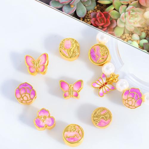 Brass Spacer Beads sang gold plated DIY & enamel Sold By PC