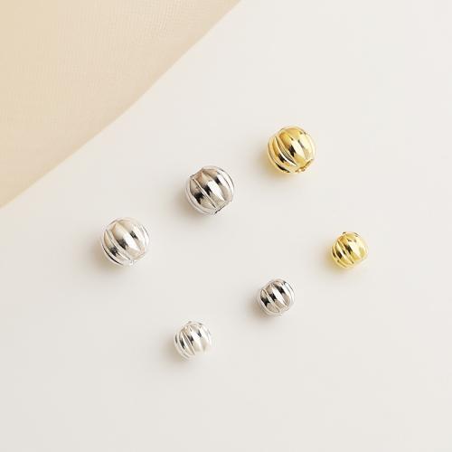 Spacer Beads Jewelry 925 Sterling Silver Round DIY Sold By PC