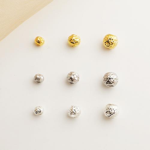 Spacer Beads Jewelry 925 Sterling Silver Round DIY & flower cut Sold By PC