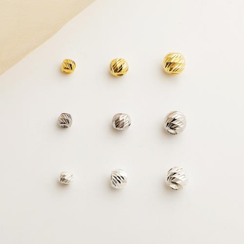 Spacer Beads Jewelry 925 Sterling Silver Round DIY & flower cut Sold By PC