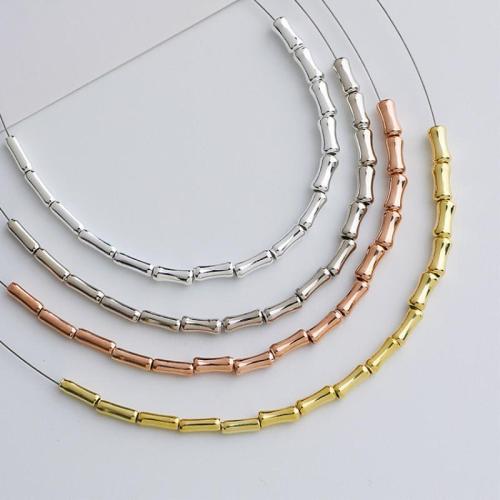 Spacer Beads Jewelry 925 Sterling Silver Bamboo DIY Sold By PC