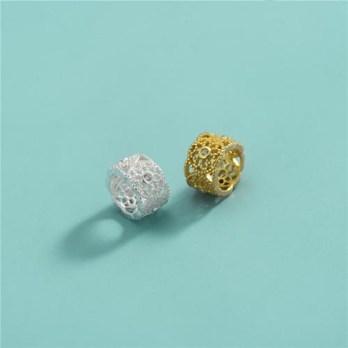 Gioielli Spacer Beads, 925 sterline d'argento, DIY & formato differente per scelta & con strass & cavo, nessuno, Venduto da PC