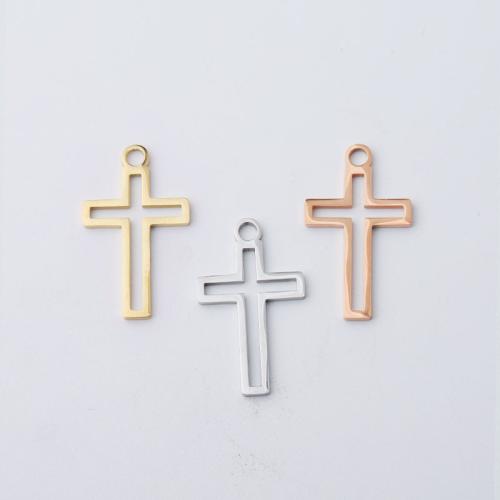 Nerezová ocel Cross Přívěsky, Nerez, módní šperky & DIY, více barev na výběr, 30x18mm, Prodáno By PC