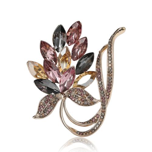 Zinc Alloy Brooches for woman & with rhinestone Sold By PC