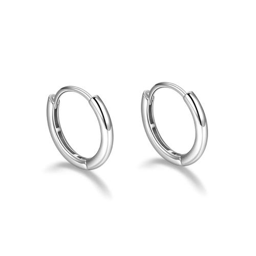 925 Sterling Silver Hoop Earrings fashion jewelry & for woman Sold By Pair