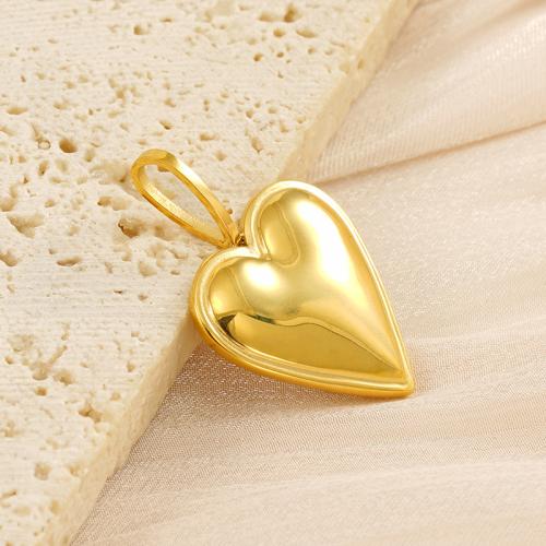 Stainless Steel Heart Pendants 304 Stainless Steel 18K gold plated fashion jewelry & for woman golden Sold By PC