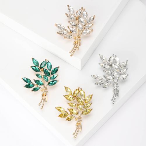 Zinc Alloy Brooches with Crystal fashion jewelry & for woman Sold By PC