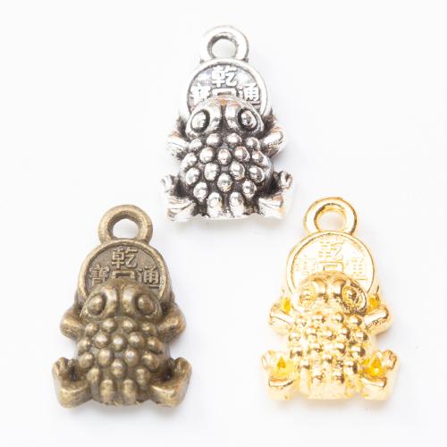 Zinc Alloy Animal Pendler, Frog, forgyldt, du kan DIY, flere farver til valg, nikkel, bly & cadmium fri, 17x11x4mm, Ca. 100pc'er/Bag, Solgt af Bag