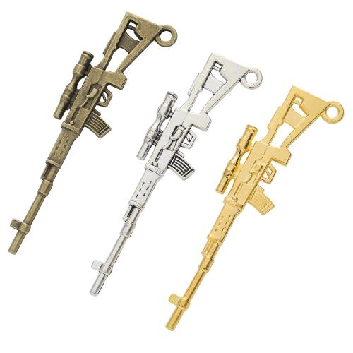 Zinc Alloy Gun Pendants plated DIY nickel lead & cadmium free Approx Sold By Bag