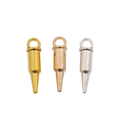 Zinc Alloy Pendants Bullet plated DIY nickel lead & cadmium free Approx Sold By Bag