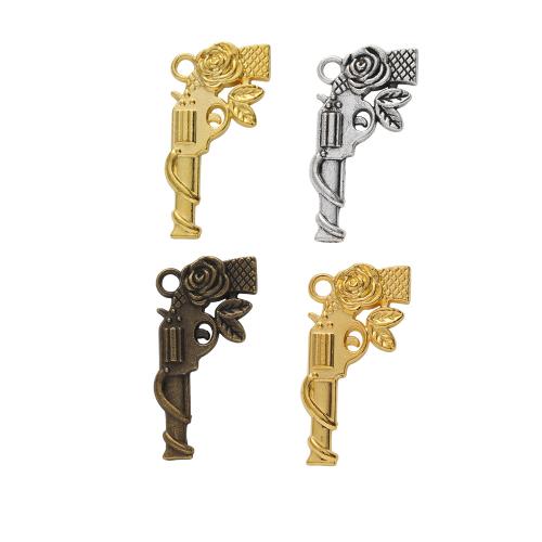 Zinc Alloy Gun Pendants plated DIY nickel lead & cadmium free Approx Sold By Bag