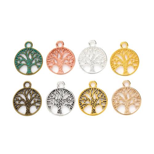 Zinc Alloy Pendants Round plated DIY nickel lead & cadmium free Sold By Bag