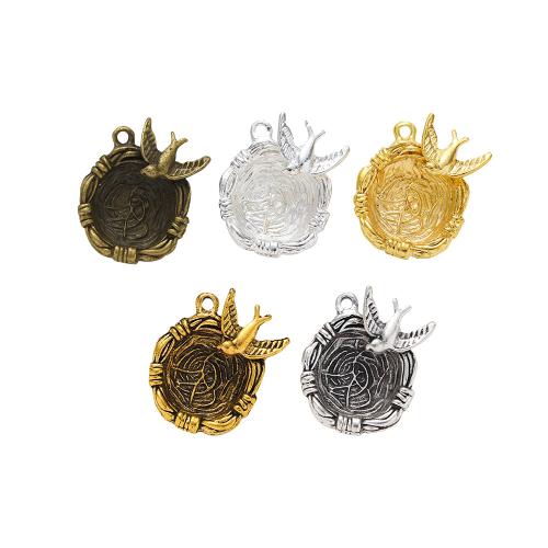 Zinc Alloy Pendants Bird Nest plated DIY nickel lead & cadmium free Sold By Bag