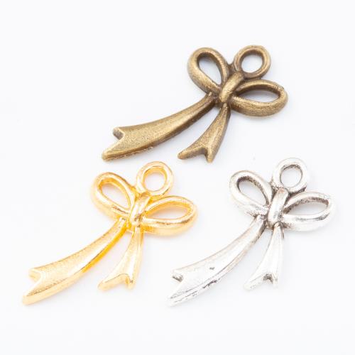 Zinc Alloy Bowknot pendentifs, alliage de zinc, Noeud papillon, Placage, DIY, plus de couleurs à choisir, protéger l'environnement, sans nickel, plomb et cadmium, 20x11x2mm, 100PC/sac, Vendu par sac