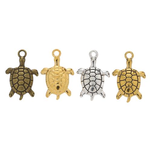 Zinc Alloy Animal Pendler, Turtle, forgyldt, du kan DIY, flere farver til valg, nikkel, bly & cadmium fri, 26x17mm, 100pc'er/Bag, Solgt af Bag