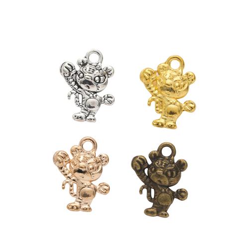 Zinc Alloy Animal Pendants Tiger plated DIY nickel lead & cadmium free Sold By Bag