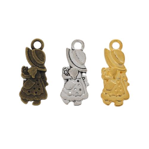 Zinc Alloy Pendants Girl plated DIY nickel lead & cadmium free Sold By Bag