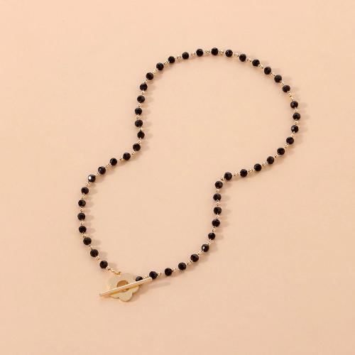 Zinc Alloy Jewelry Necklace with Plastic Pearl plated fashion jewelry nickel lead & cadmium free Length 35 cm Sold By PC