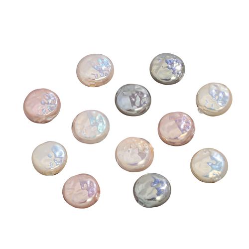 Glass Pearl Beads Round plated DIY 12mm Sold By Bag