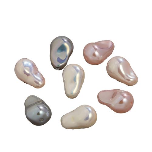 Glass Pearl Beads plated DIY Sold By Bag