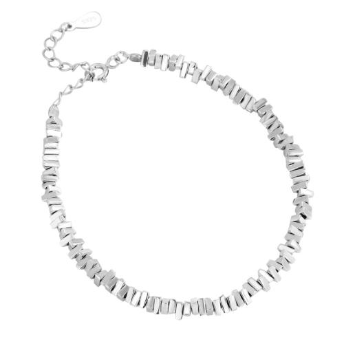 Pulseras de Plata Estelina, plata de ley 925, con 3CM extender cadena, para mujer, plateado, longitud aproximado 16 cm, Vendido por UD