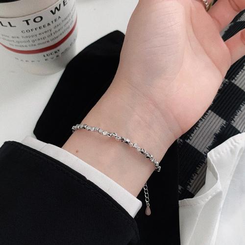 925 Sterling Silver Bangle Bracelet with 3CM extender chain for woman silver color Length Approx 16 cm Sold By PC