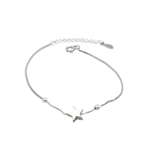 925 Sterling Silver Bangle Bracelet Star for woman silver color Sold By PC