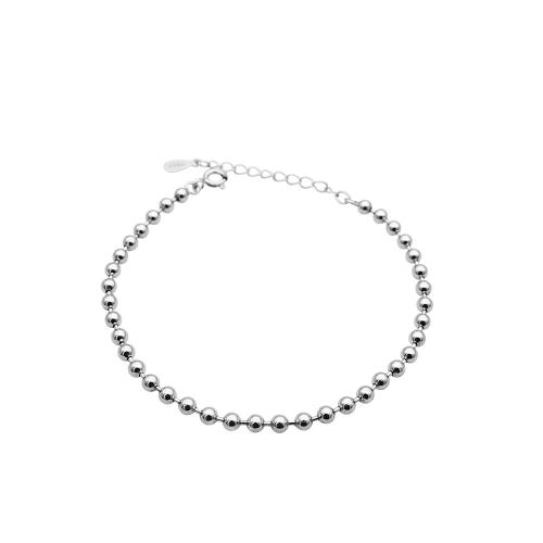 Sterling Silver Βραχιόλια, 925 Sterling Silver, με 3CM επεκτατικού αλυσίδας, για τη γυναίκα, ασήμι, Μήκος Περίπου 15 cm, Sold Με PC