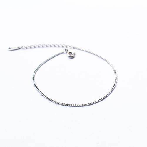 Sterling Silver Βραχιόλια, 925 Sterling Silver, με 3CM επεκτατικού αλυσίδας, για τη γυναίκα, ασήμι, Μήκος Περίπου 15 cm, Sold Με PC