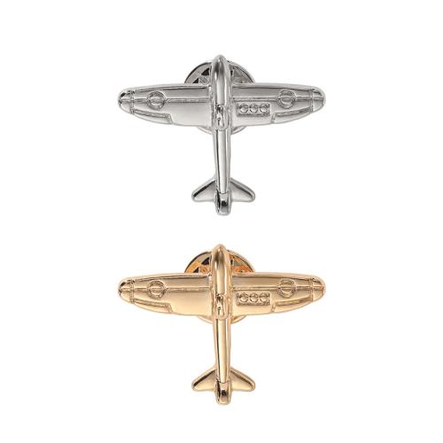 Zinc Alloy Brocher, Airplane, forgyldt, for kvinde, flere farver til valg, 10pc'er/Lot, Solgt af Lot