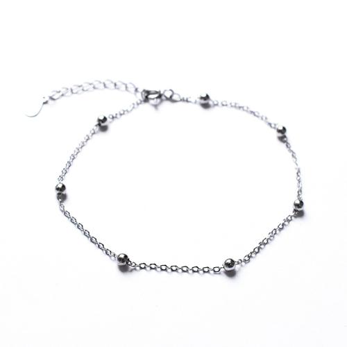 Tobillera de plata esterlina de moda, plata de ley 925, con 3CM extender cadena, para mujer, plateado, longitud aproximado 20 cm, Vendido por UD