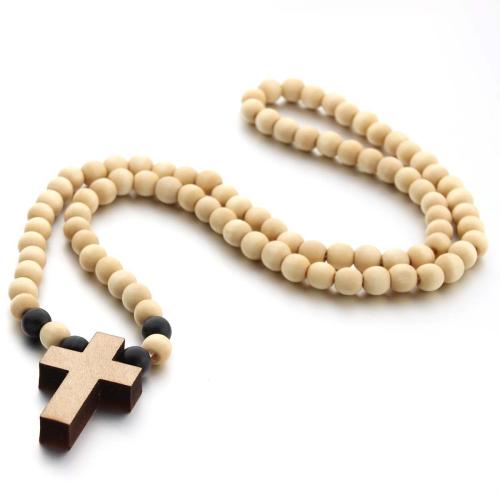 Wooden Necklace Hemu Beads for man Length Approx 65 cm Sold By PC