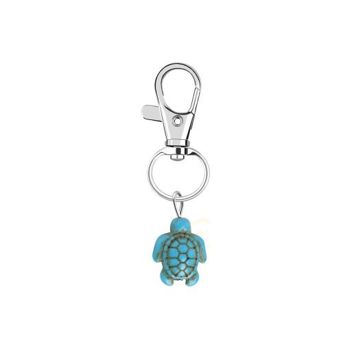 Zinc Alloy Key Clasp with turquoise portable & multifunctional Sold By PC