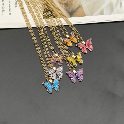 Zinc Alloy Jewelry Necklace with 5cm extender chain for woman & enamel Length Approx 45 cm Sold By PC