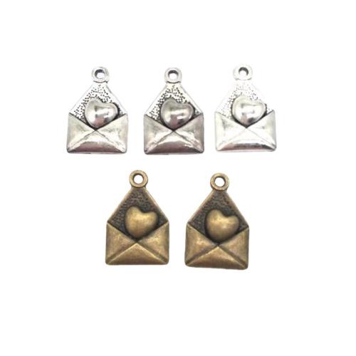 Zinc Alloy Pendants Envelope plated DIY Sold By Bag