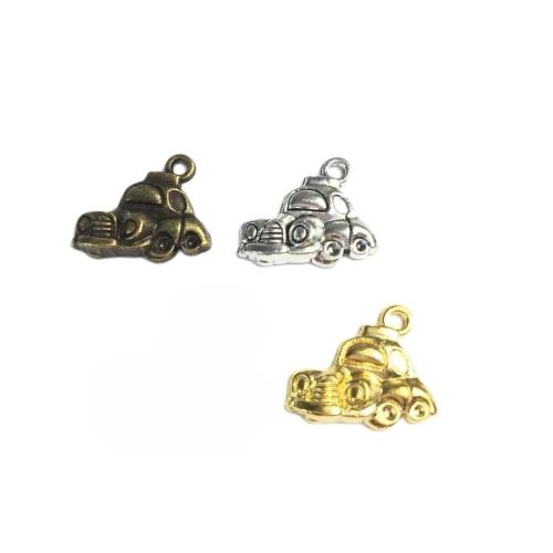 Vehicle Shaped Zinc Alloy Pendants Car plated DIY Sold By Bag