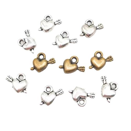 Zinc Alloy Heart Pendants plated DIY Sold By Bag